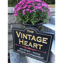 Load image into Gallery viewer, Carved Dimensional Sign Vintage Heart Main St Gorham Me