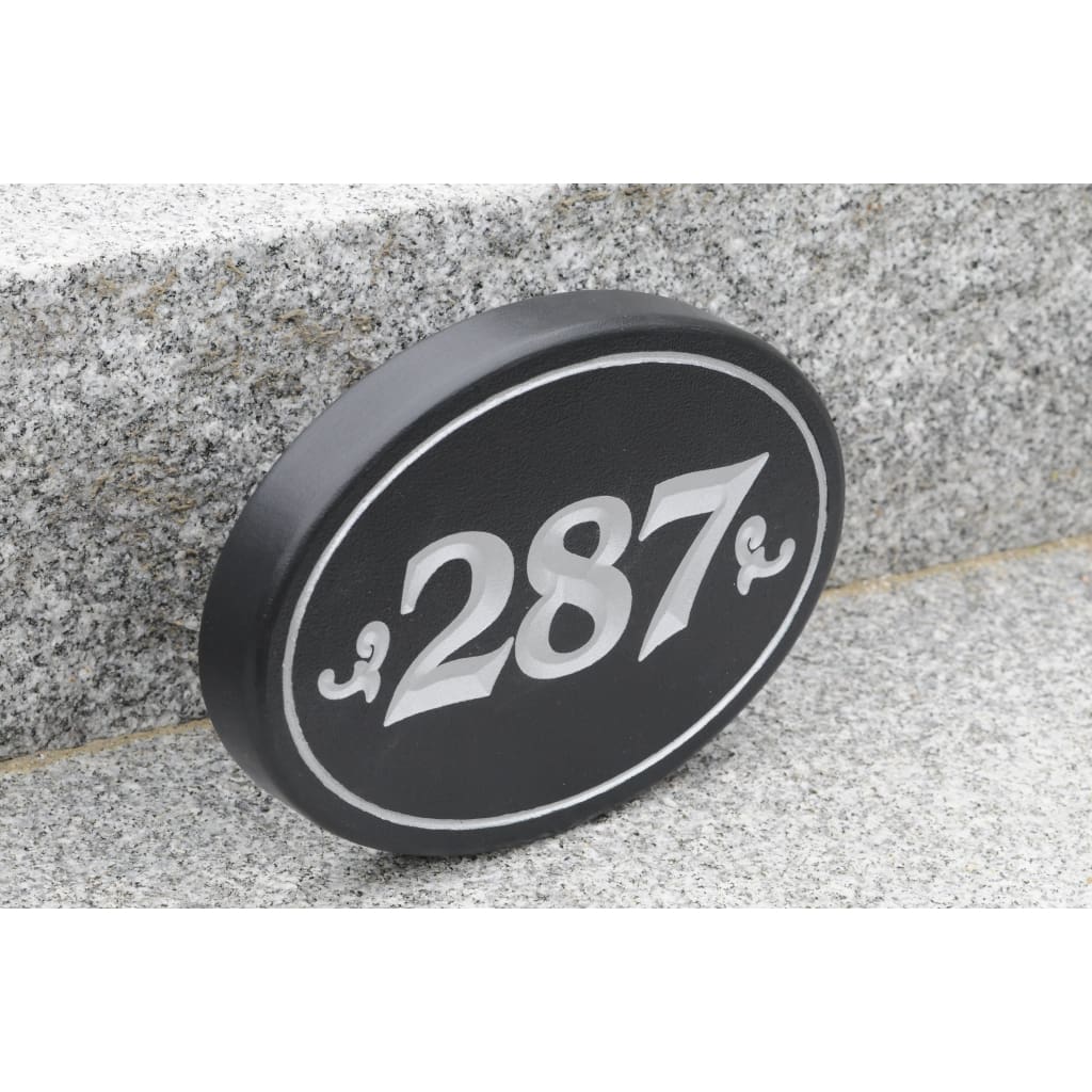 Carved House Address Sign - Oval - Sign