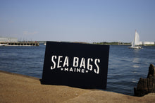 Load image into Gallery viewer, Carved Cedar Sign Sea Bags Portland ME