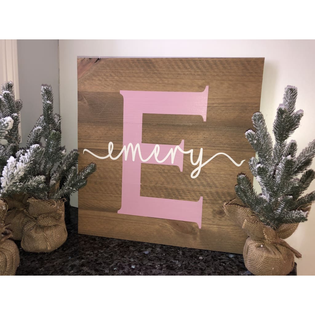 Rustic Pine Sign - Name And Letter Sign